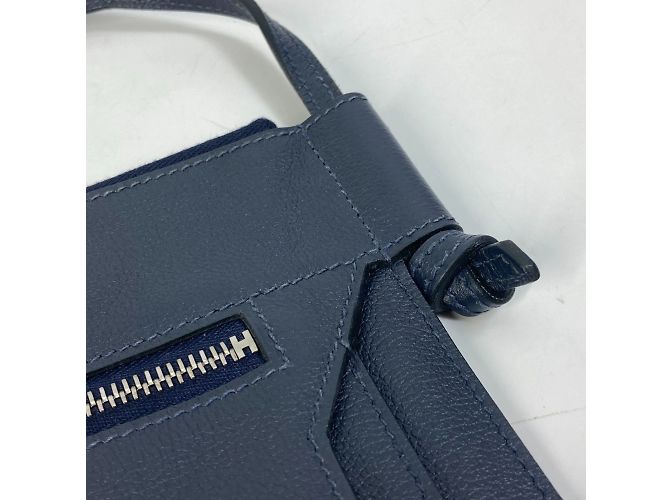 Borsa a tracolla Hermès Ultra Pla GM Blu Blu navy - vista 11