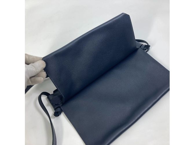Borsa a tracolla Hermès Ultra Pla GM Blu Blu navy - vista 16
