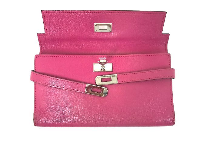 Cartera Larga Kelly de Hermès en Rosa - vista 7