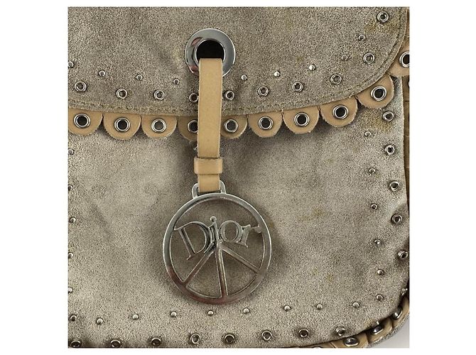 Christian Dior Borsa hippie in suede Dior Beige - vista 11
