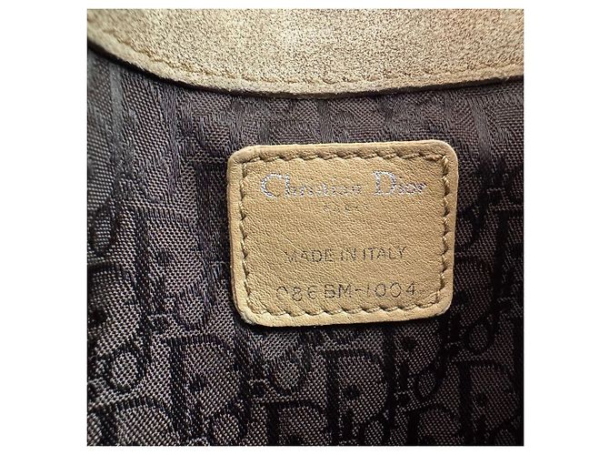 Christian Dior Borsa hippie in suede Dior Beige - vista 12