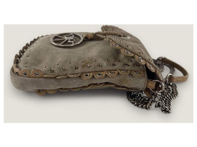 Christian Dior Borsa hippie in suede Dior Beige - vista 3