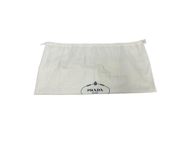 Mini borsa a spalla in tela e pelle con logo Duetto di Prada Nero - vista 9