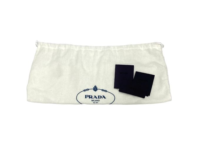 Tote Bolso de mano de toalla con logo triangular Prada Blanco - vista 9