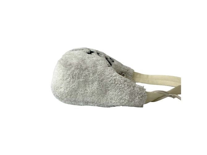 Borsa a mano mini triangolo logo Terry di Prada Bianco - vista 6