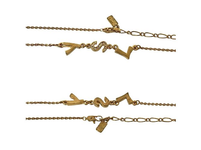 Collar de logo dorado Yves Saint Laurent - vista 3