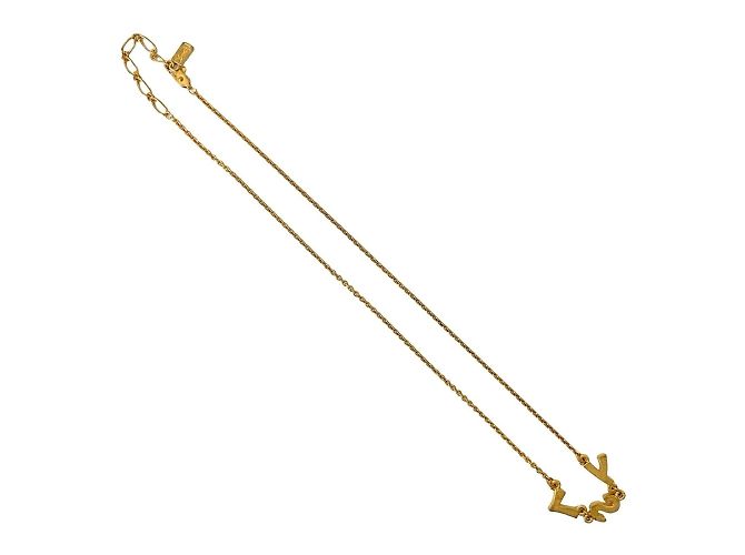 Collar de logo dorado Yves Saint Laurent - vista 4