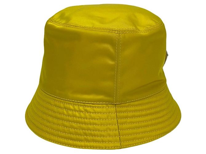 Prada Re-Nylon Bucket Hat Yellow - view 4