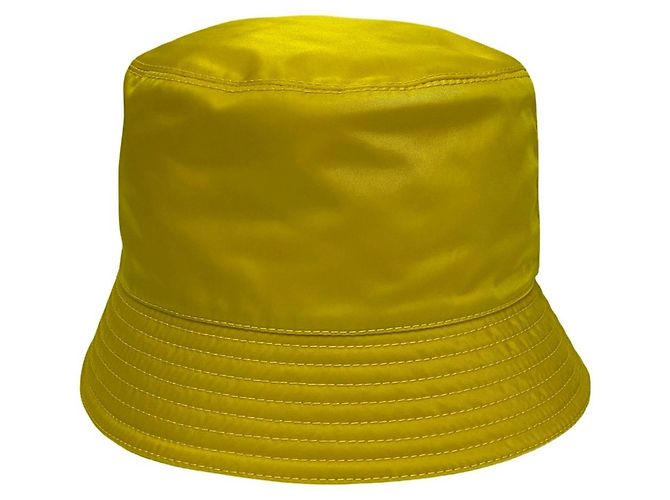 Prada Re-Nylon Bucket Hat Yellow - view 5