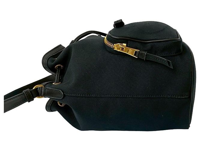 Borsa a mano in tela e pelle con logo Duetto di Prada Nero - vista 5