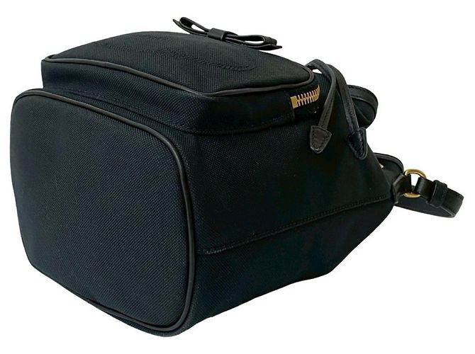 Borsa a mano in tela e pelle con logo Duetto di Prada Nero - vista 8