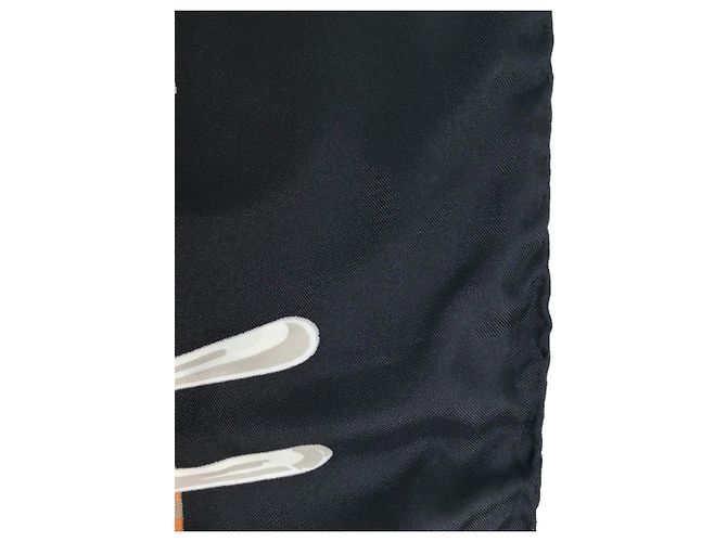 Hermès HERMES Carré 90 Sciarpa Buddha Carnevale Nero Multicolore - vista 12