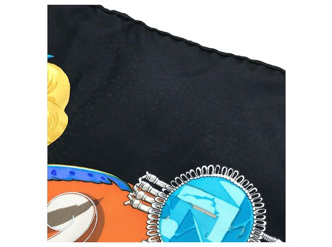 Hermès HERMES Carré 90 Sciarpa Buddha Carnevale Nero Multicolore - vista 4