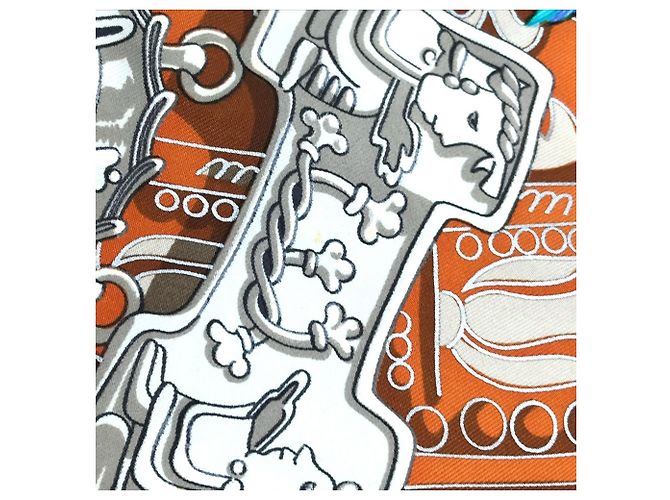 Hermès HERMES Carré 90 Sciarpa Buddha Carnevale Nero Multicolore - vista 6