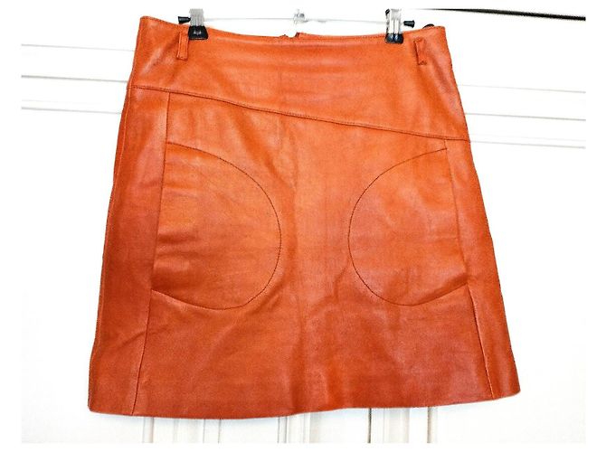 Ba&sh MISSY Lammlederrock S/M Cognac - Ansicht 13