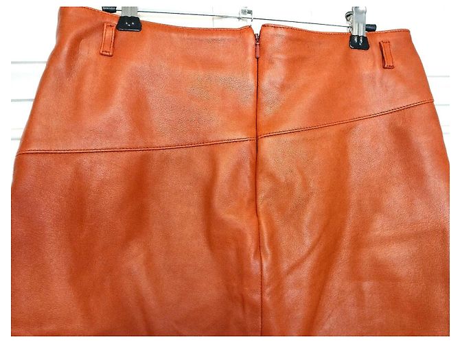 Ba&sh MISSY Lammlederrock S/M Cognac - Ansicht 17