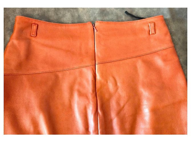 Ba&sh MISSY Lammlederrock S/M Cognac - Ansicht 5