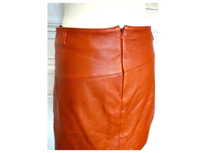 Ba&sh MISSY Lammlederrock S/M Cognac - Ansicht 6