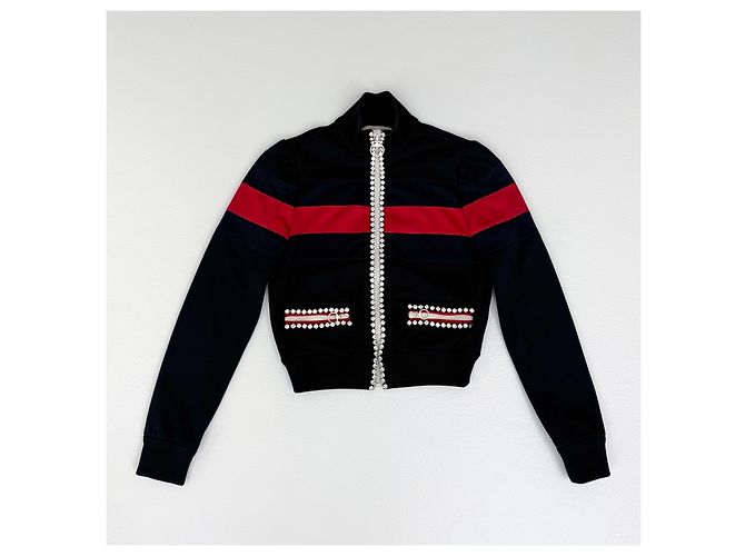 Giacca bomber Gucci nera con cristalli Nero - vista 3