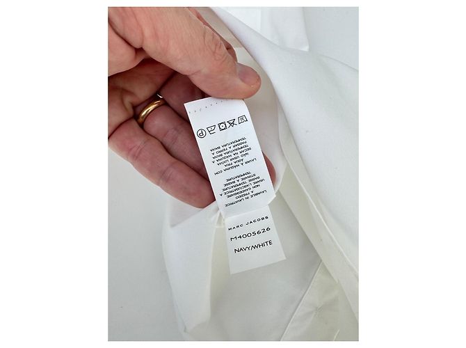 Camicia Marc Jacobs Bianca e Blu in Stile Marinaio in Cotone Bianco - vista 8