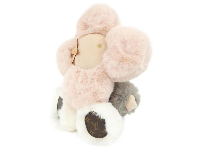 Louis Vuitton Doudou Vivienne Plüschspielzeug Braun Beige Aus weiß - Ansicht 2