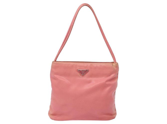 Borsa Tote Prada Nylon Rosa Oro Auth 135667 D'oro - vista 13