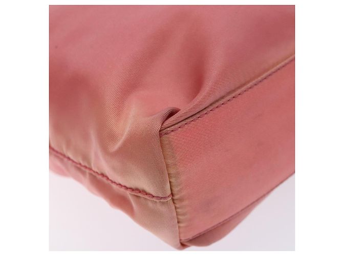 Borsa Tote Prada Nylon Rosa Oro Auth 135667 D'oro - vista 14