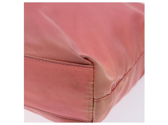 Borsa Tote Prada Nylon Rosa Oro Auth 135667 D'oro - vista 15