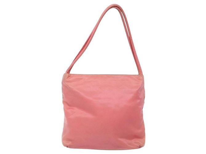 Borsa Tote Prada Nylon Rosa Oro Auth 135667 D'oro - vista 2