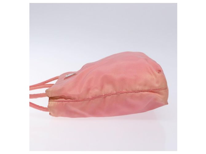 Borsa Tote Prada Nylon Rosa Oro Auth 135667 D'oro - vista 4