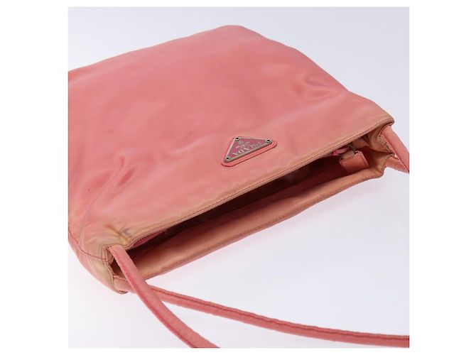 Borsa Tote Prada Nylon Rosa Oro Auth 135667 D'oro - vista 6