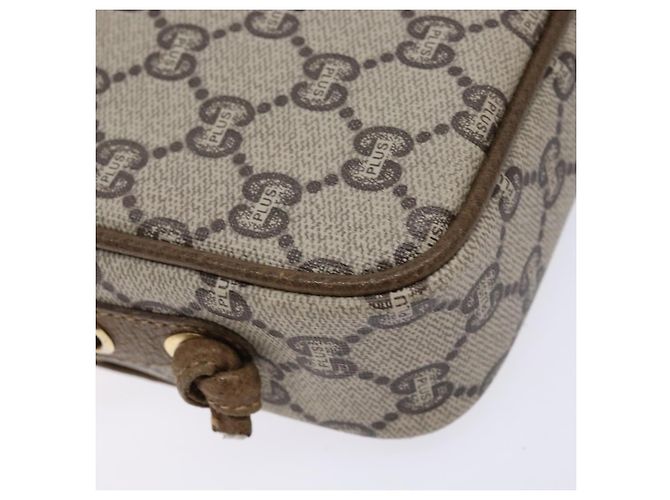 Borsa a Spalla GUCCI GG Plus Supreme PVC Beige Oro Auth sw1190 D'oro - vista 11