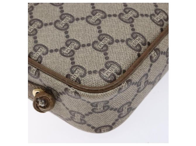 Borsa a Spalla GUCCI GG Plus Supreme PVC Beige Oro Auth sw1190 D'oro - vista 13