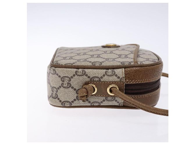 Borsa a Spalla GUCCI GG Plus Supreme PVC Beige Oro Auth sw1190 D'oro - vista 4