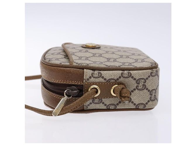 Borsa a Spalla GUCCI GG Plus Supreme PVC Beige Oro Auth sw1190 D'oro - vista 5