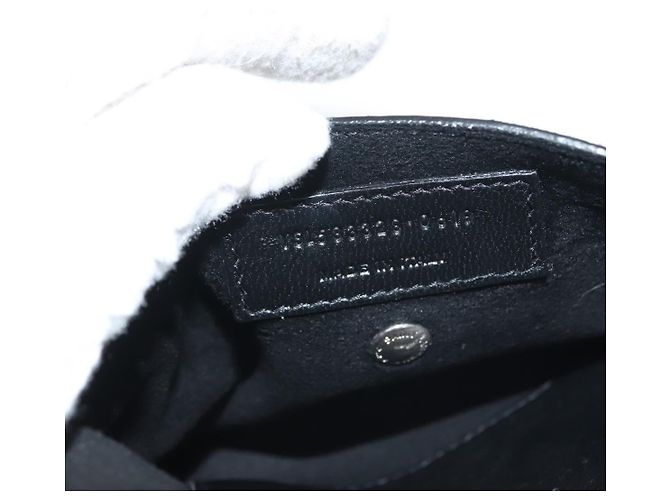 SAINT LAURENT Borsa a Spalla Teddy Small in Pelle Bianca Argento Auth BA4161 Bianco - vista 23