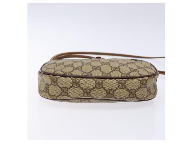 Borsa Gucci GG Supreme Web Sherry Line in PVC Beige Oro 007 58 6112 Auth ep9956 D'oro - vista 9