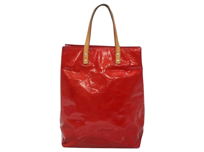 LOUIS VUITTON Monogram Vernis Reade MM Borsa a Mano Rossa M91086 LV Auth bs28208 Rosso - vista 13