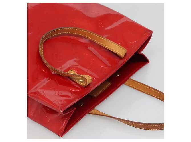 LOUIS VUITTON Monogram Vernis Reade MM Borsa a Mano Rossa M91086 LV Auth bs28208 Rosso - vista 6