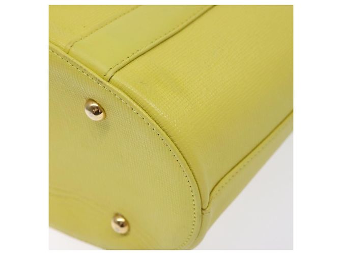 Borsa tote in pelle MCM Studs oro giallo lime Auth 133982 D'oro - vista 12