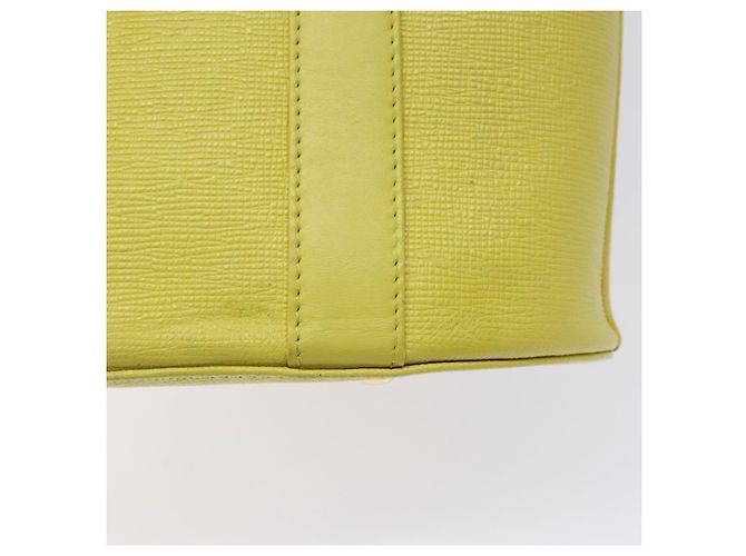 Borsa tote in pelle MCM Studs oro giallo lime Auth 133982 D'oro - vista 14