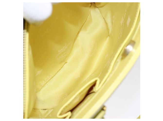Borsa tote in pelle MCM Studs oro giallo lime Auth 133982 D'oro - vista 23