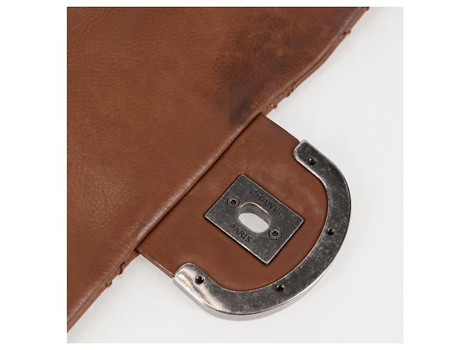 CHANEL Matelassé 25 Borsa a Spalla con Catena in Pelle Marrone Argento CC Autenticata 134215 - vista 17