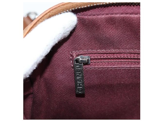 CHANEL Matelassé 25 Borsa a Spalla con Catena in Pelle Marrone Argento CC Autenticata 134215 - vista 24
