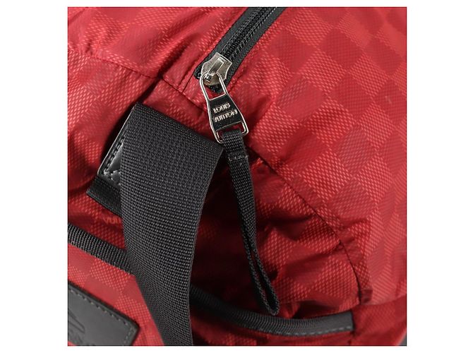LOUIS VUITTON Borsa Boston Plat Ktical Aventura Damier Rossa N23208 LV Auth 132525V Rosso - vista 10