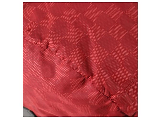 LOUIS VUITTON Borsa Boston Plat Ktical Aventura Damier Rossa N23208 LV Auth 132525V Rosso - vista 17