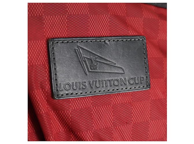 LOUIS VUITTON Borsa Boston Plat Ktical Aventura Damier Rossa N23208 LV Auth 132525V Rosso - vista 19