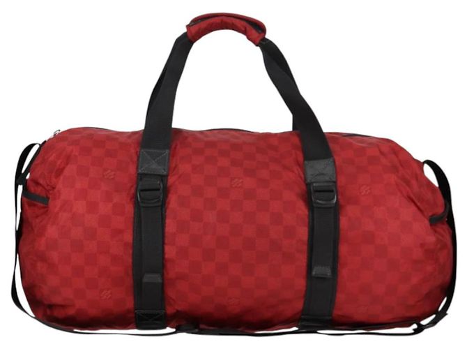 LOUIS VUITTON Borsa Boston Plat Ktical Aventura Damier Rossa N23208 LV Auth 132525V Rosso - vista 2