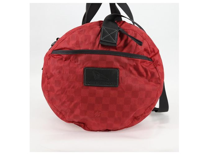 LOUIS VUITTON Borsa Boston Plat Ktical Aventura Damier Rossa N23208 LV Auth 132525V Rosso - vista 3