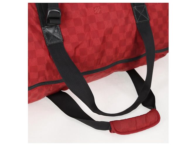 LOUIS VUITTON Borsa Boston Plat Ktical Aventura Damier Rossa N23208 LV Auth 132525V Rosso - vista 7